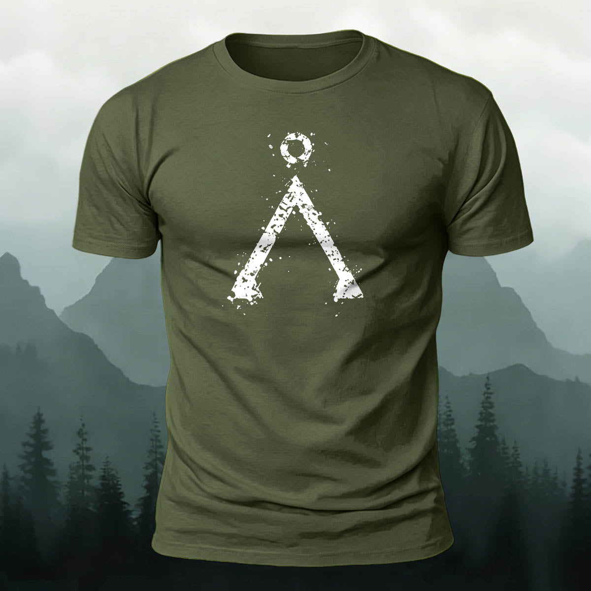 Ancient Rune Symbol Outdoor Casual Premium Cotton Tee