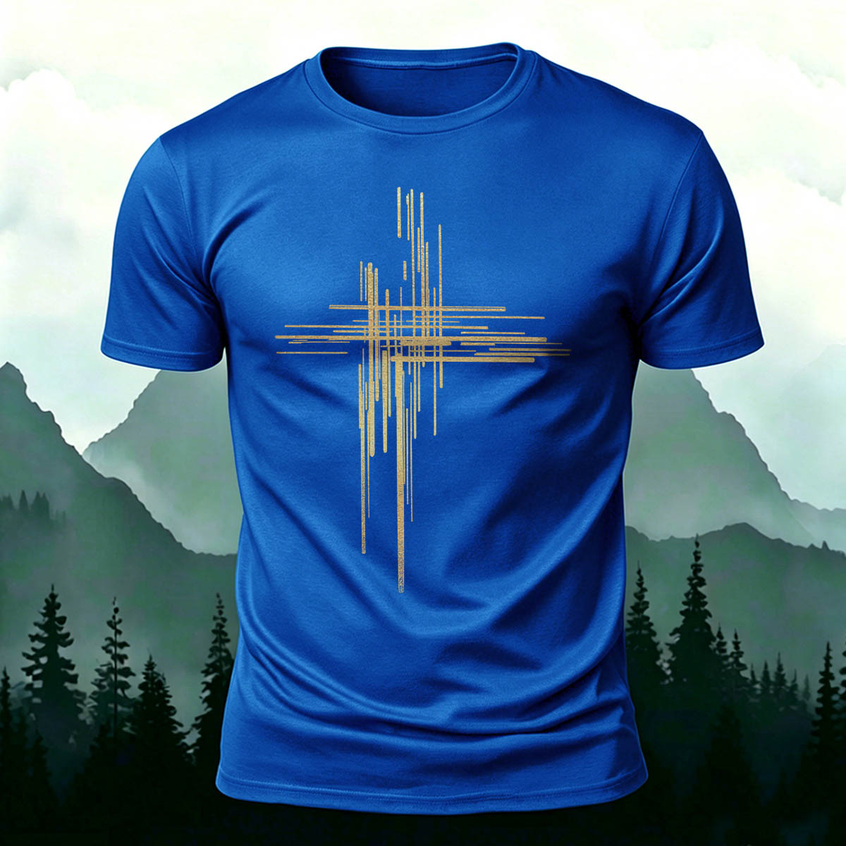 Modern Minimalist Cross Casual Premium Cotton Tee