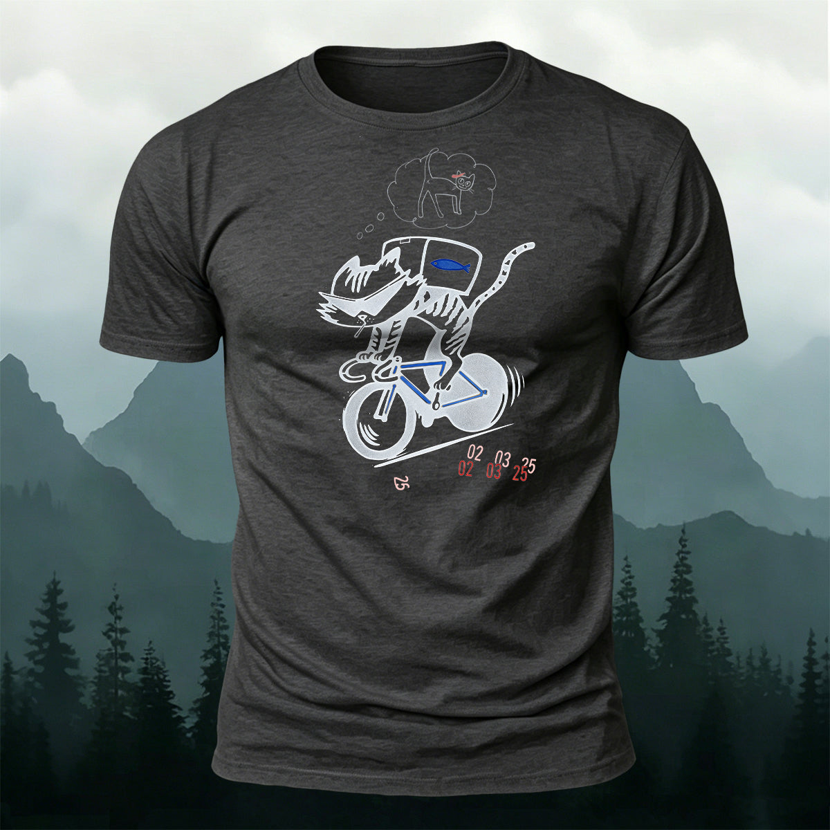 Cool Cat Delivery Rider Soft Skin-Friendly T-Shirt