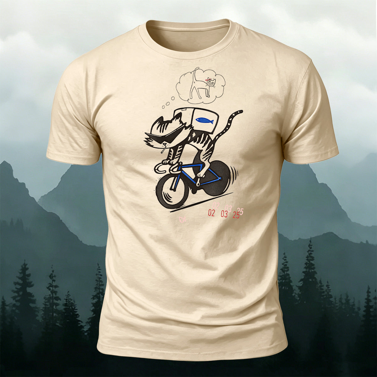 Cool Cat Delivery Rider Soft Skin-Friendly T-Shirt