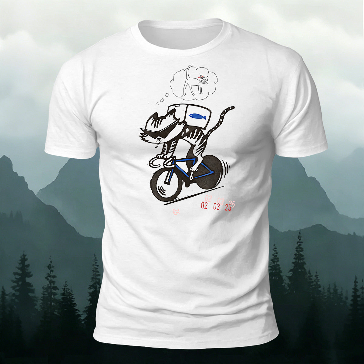 Cool Cat Delivery Rider Soft Skin-Friendly T-Shirt