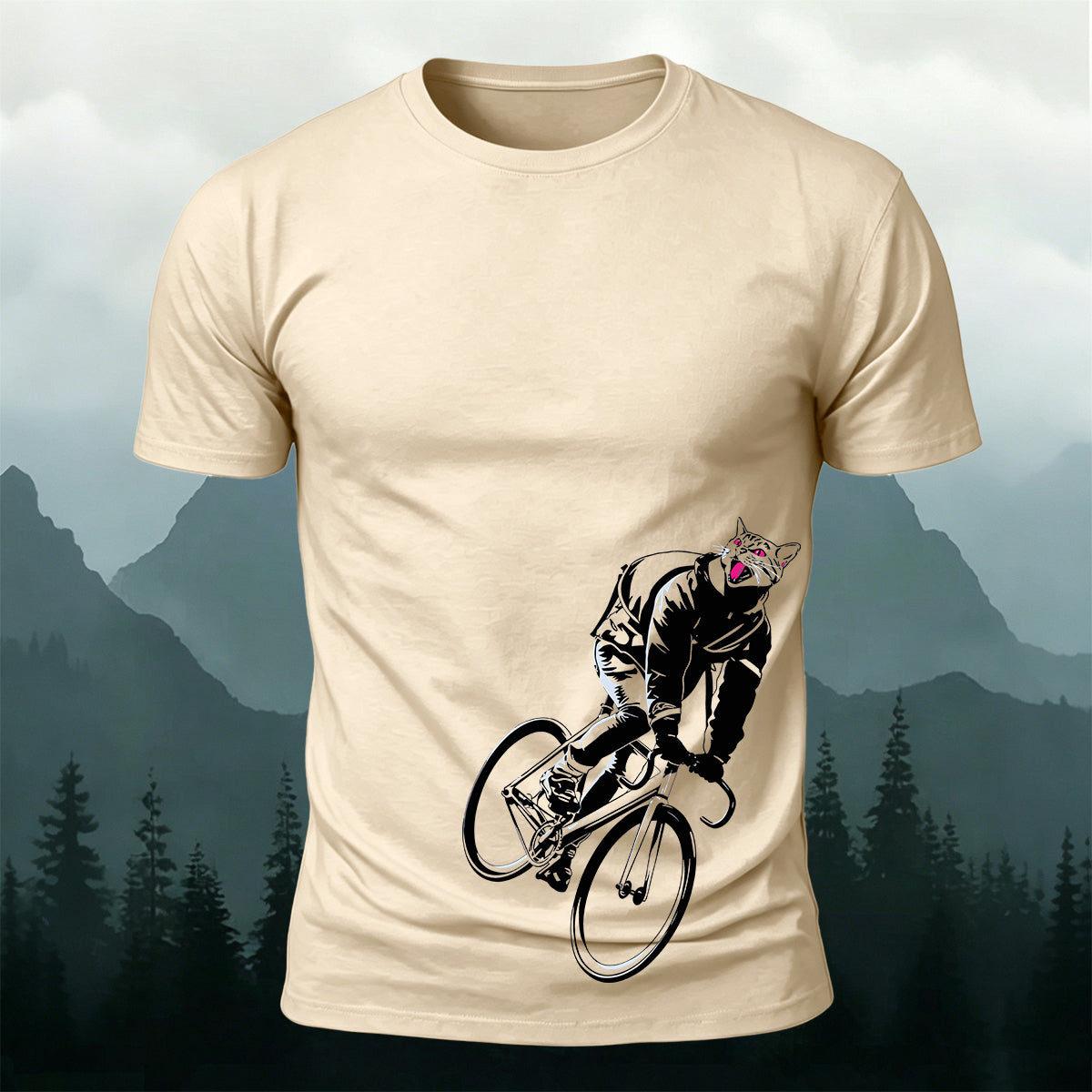 Cool Cyclist Wildcat Outdoor Premium Cotton T-Shirt