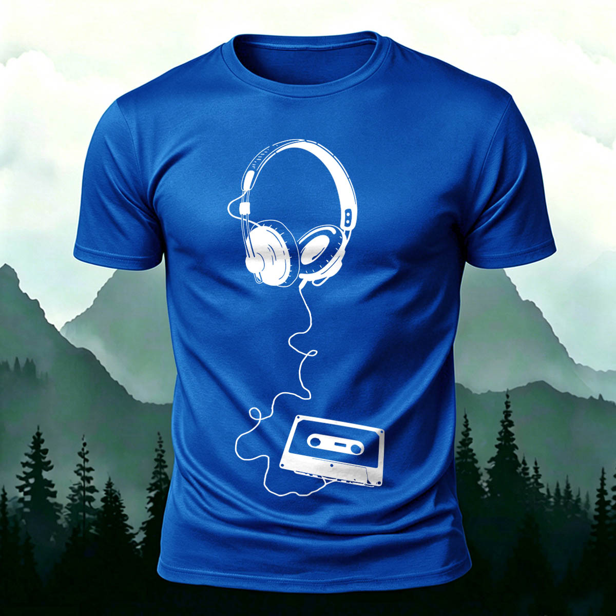 Retro 90s Music Tape Premium Cotton Casual Tee