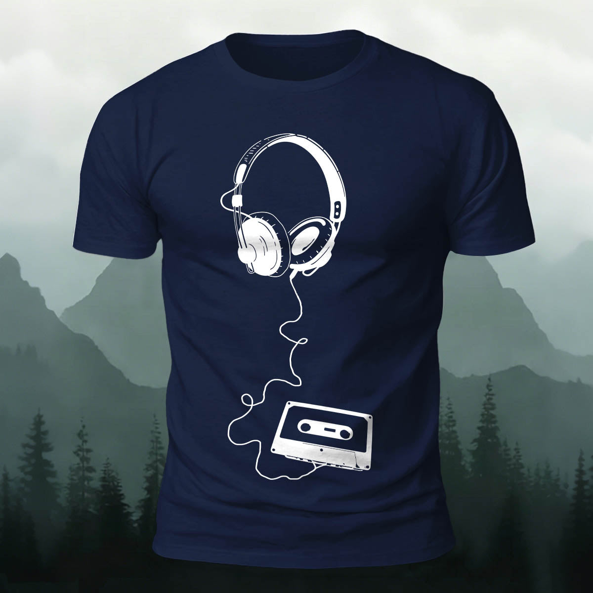 Retro 90s Music Tape Premium Cotton Casual Tee