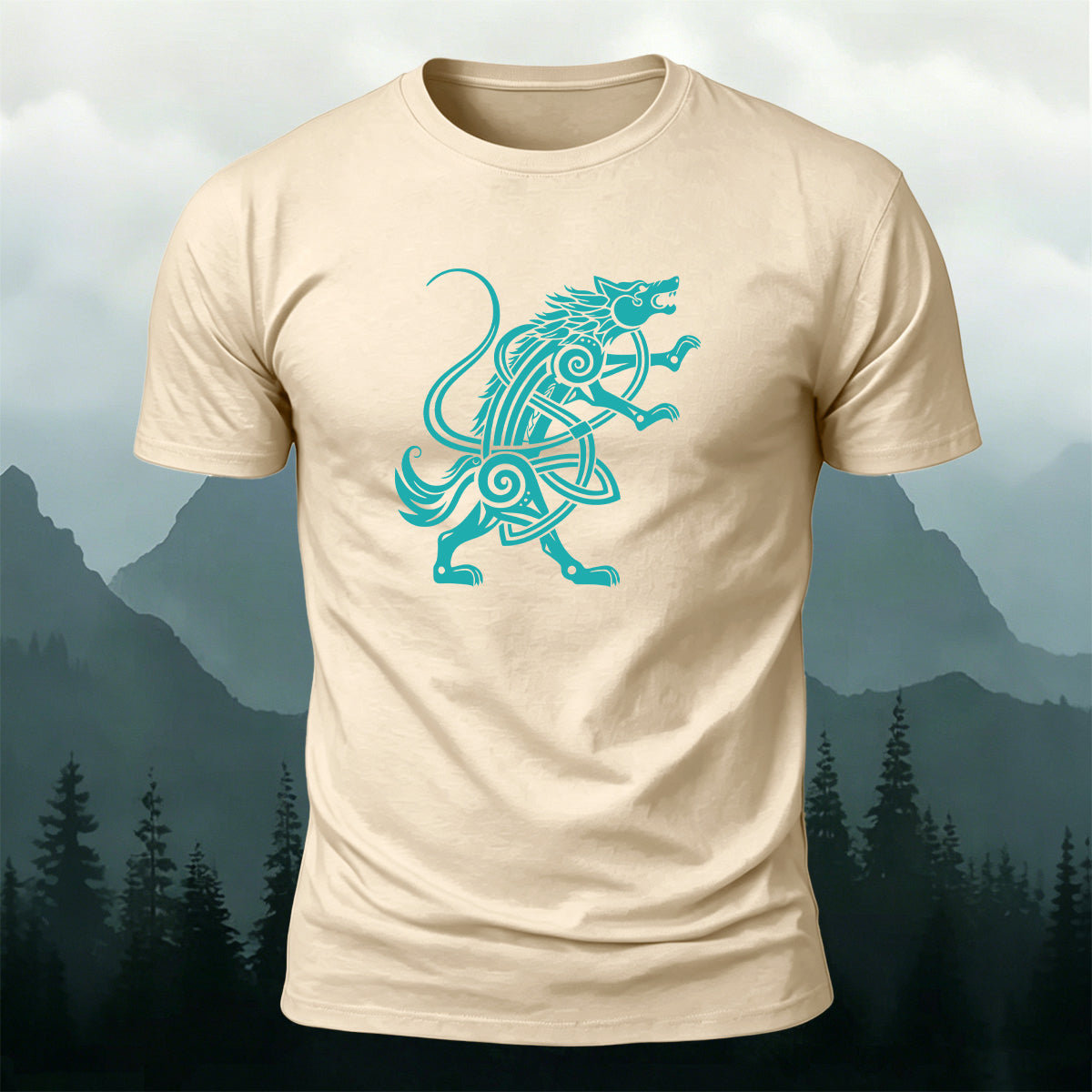 Vintage Nordic Fenrir Wolf Soft Skin-Friendly T-Shirt
