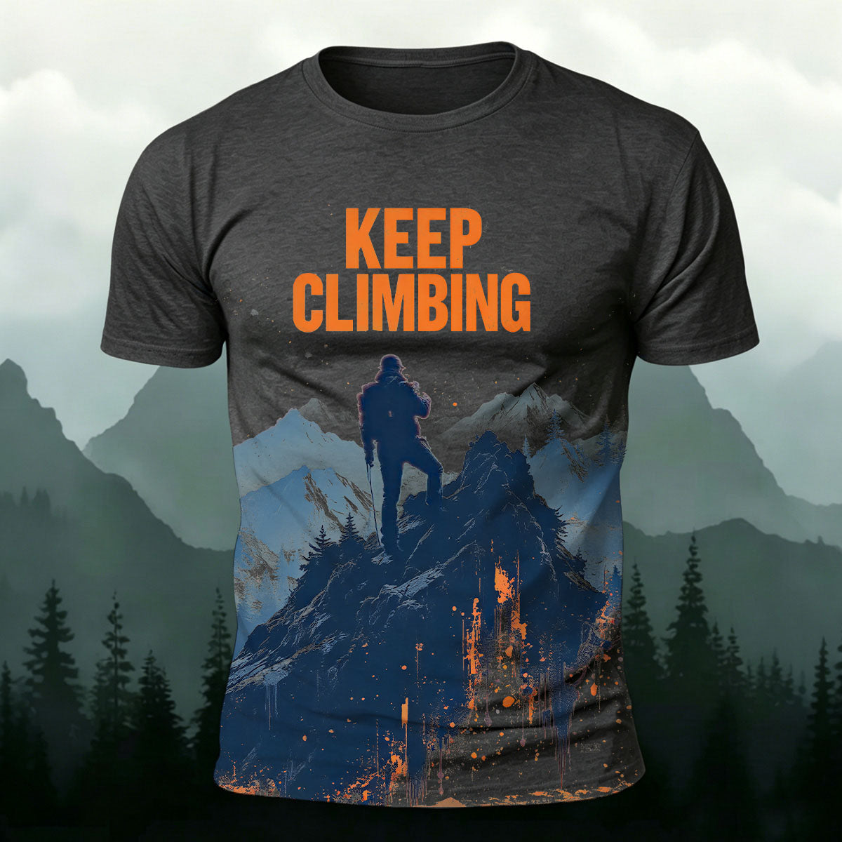 Sublimation Keep Climbing Climber Outdoor Tee