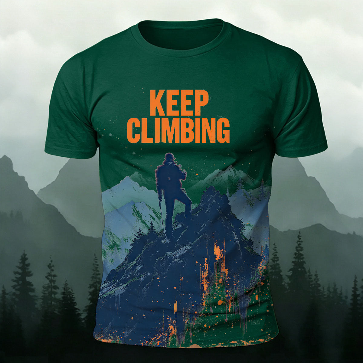 Sublimation Keep Climbing Climber Outdoor Tee