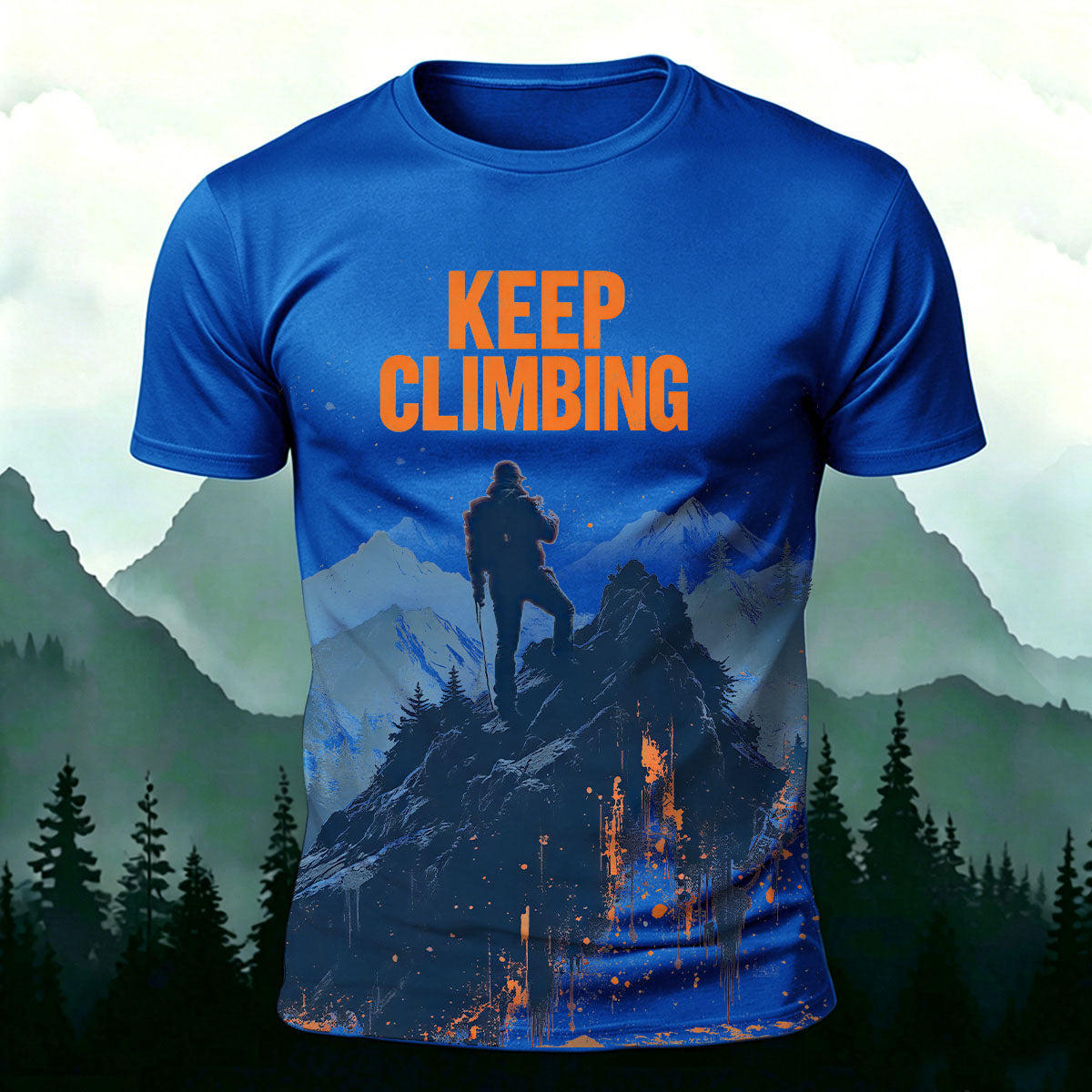Sublimation Keep Climbing Climber Outdoor Tee