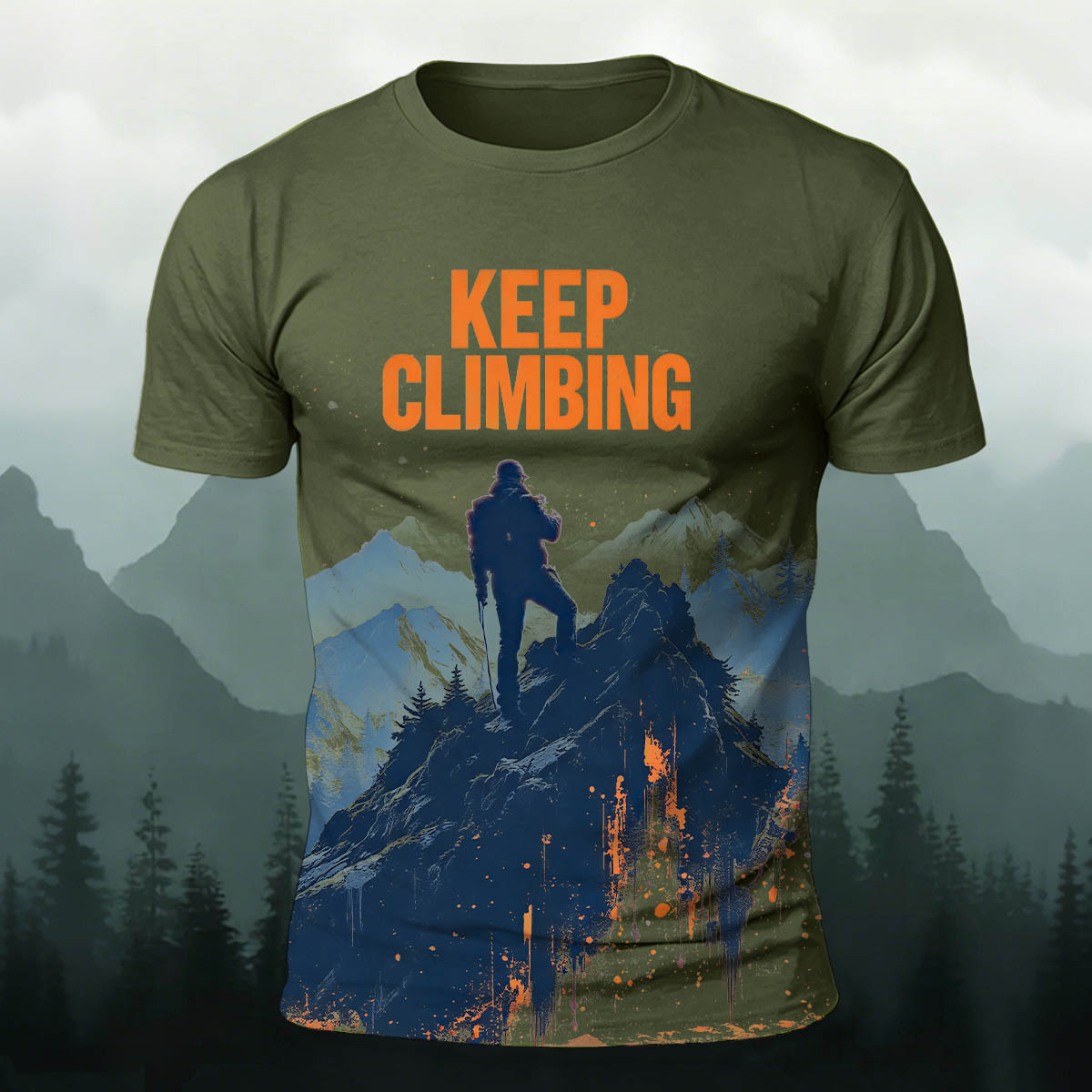 Sublimation Keep Climbing Climber Outdoor Tee