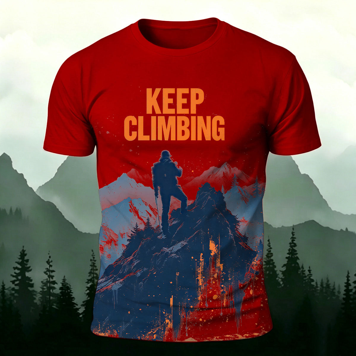 Sublimation Keep Climbing Climber Outdoor Tee