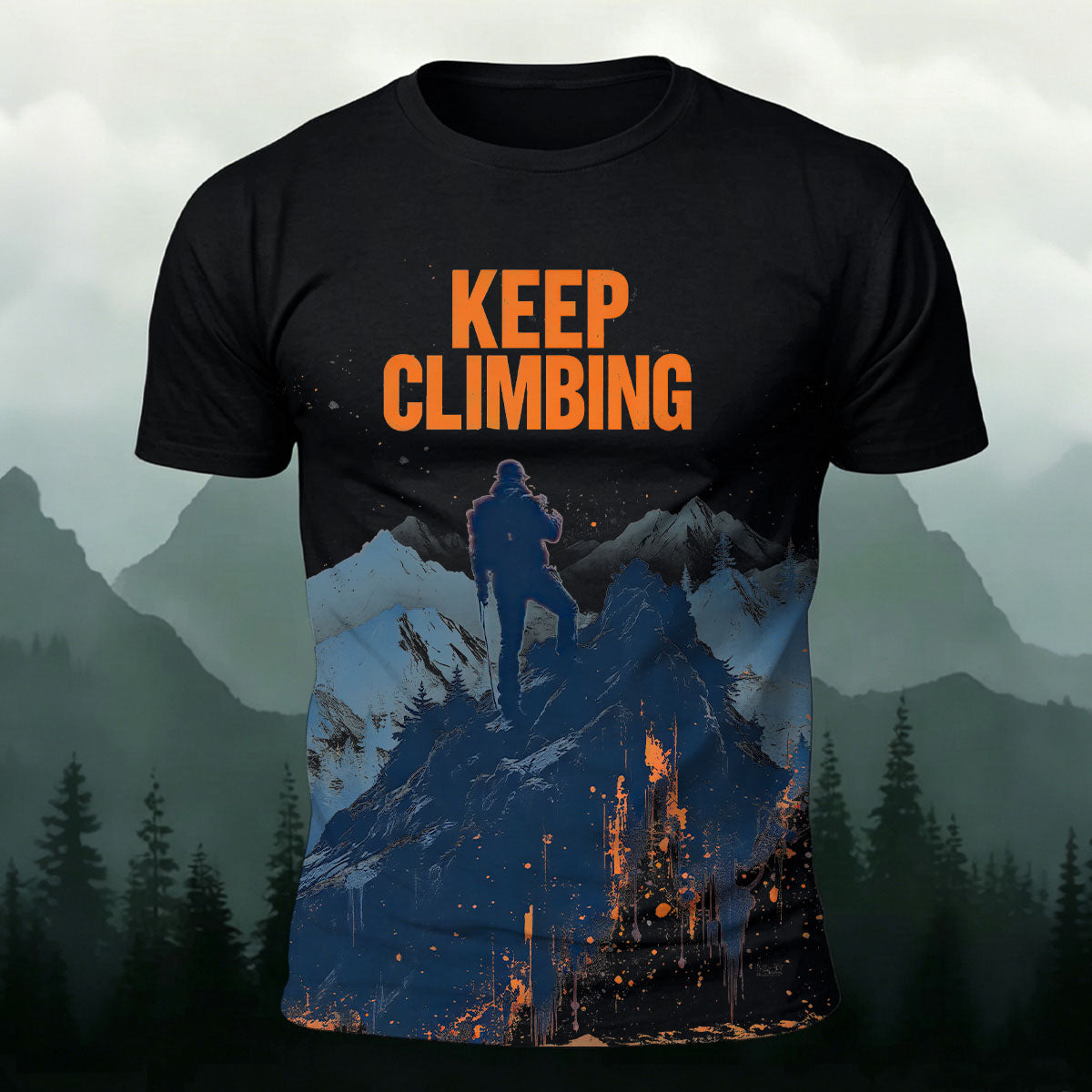 Sublimation Keep Climbing Climber Outdoor Tee