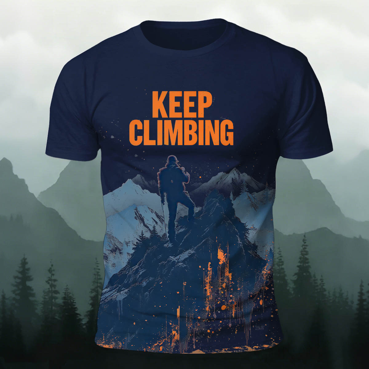 Sublimation Keep Climbing Climber Outdoor Tee