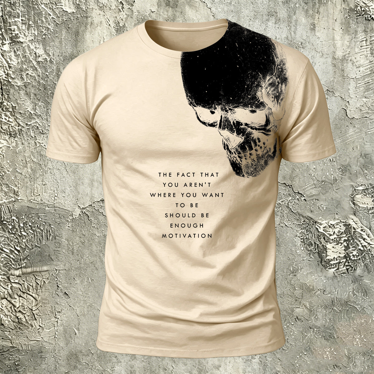 Sublimation Skull Motivational Quote Dark Art T-Shirt