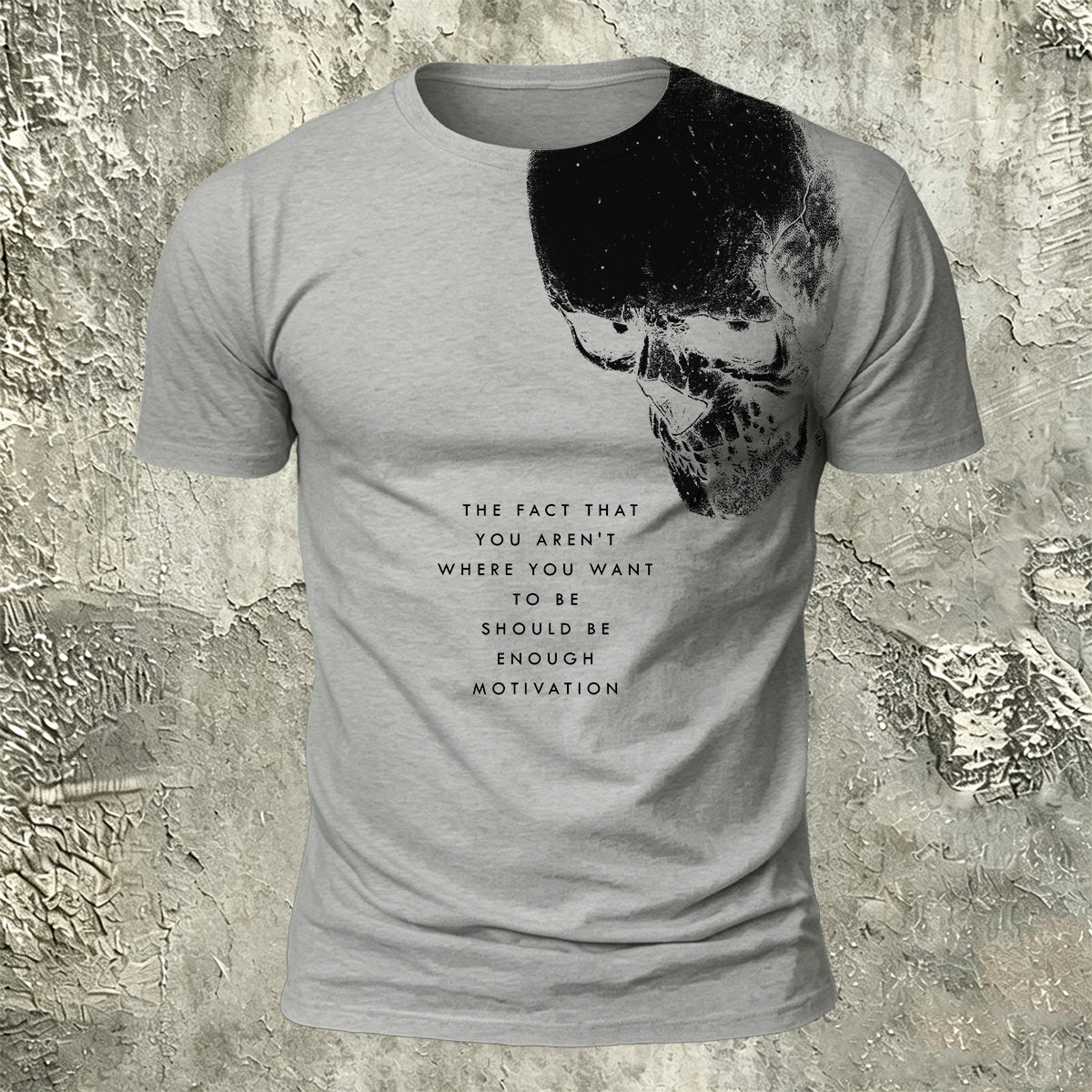 Sublimation Skull Motivational Quote Dark Art T-Shirt