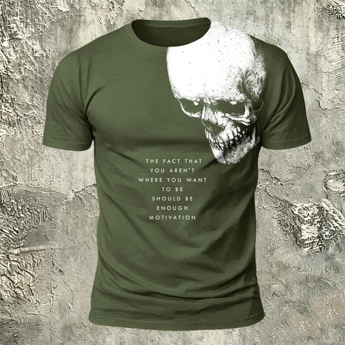 Sublimation Skull Motivational Quote Dark Art T-Shirt
