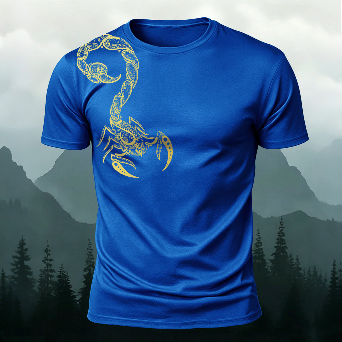 Sublimation Ornate Tribal Scorpion Casual T-Shirt