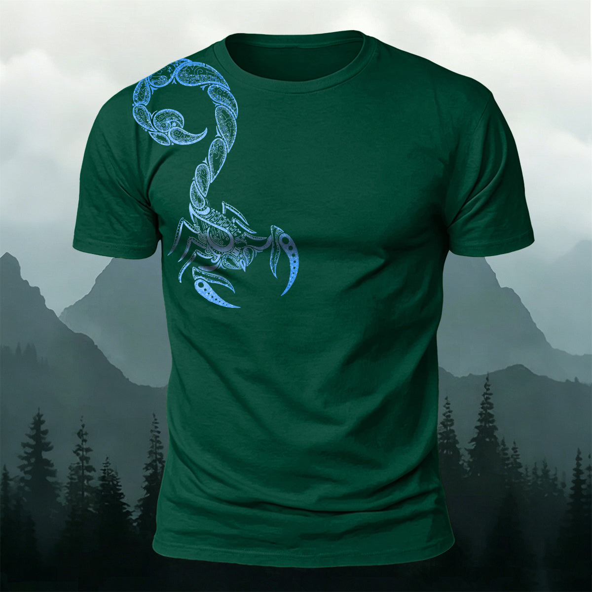 Sublimation Ornate Tribal Scorpion Casual T-Shirt