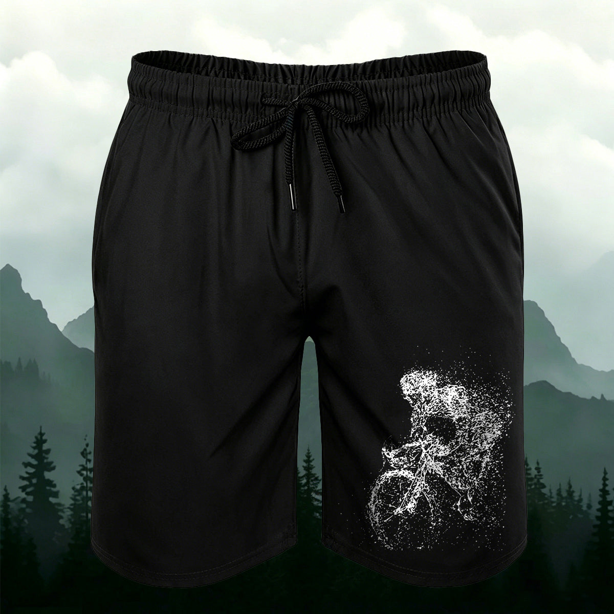 Men's Particle Style Cyclist Outdoor Casual Shorts