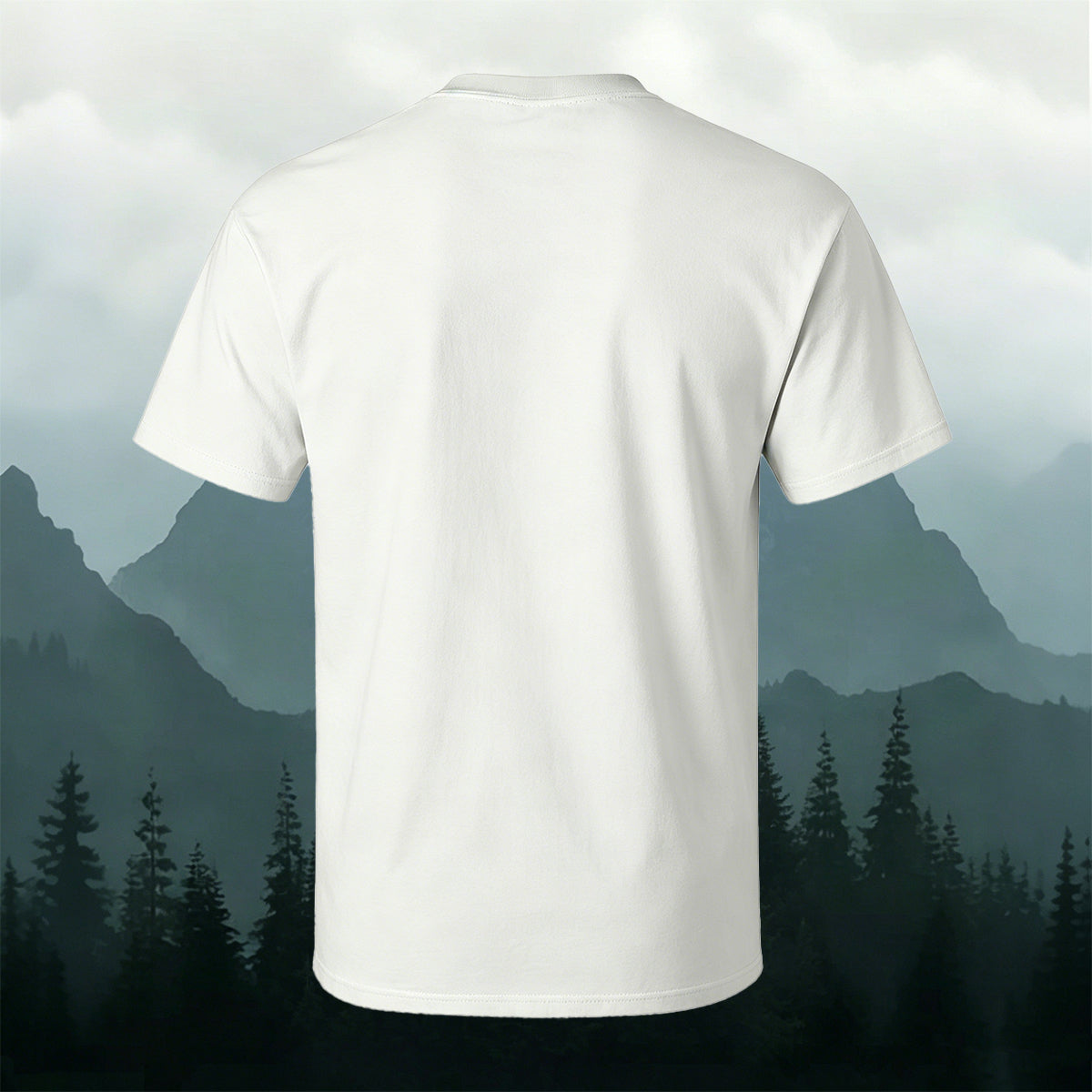 昇華印刷 ヴィンテージ レイヤー マウンテン ランドスケープ カジュアル Tシャツ