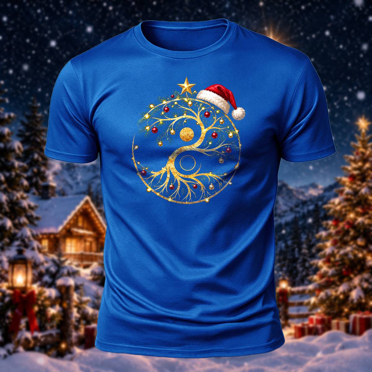 Christmas Spiritual Tree Lover Casual Cotton T-Shirt