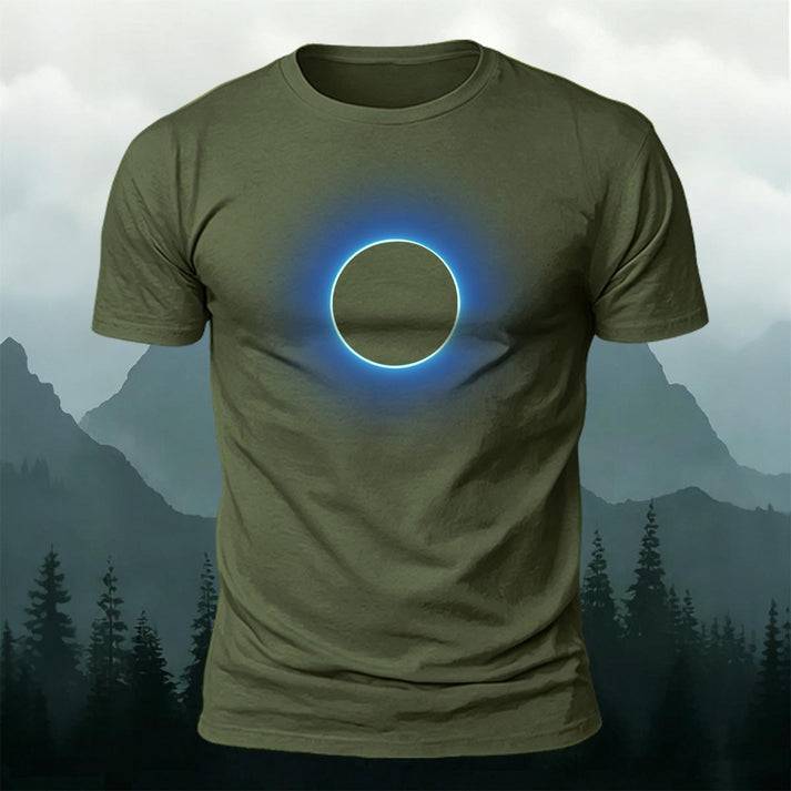 DTG Neon Blue Solar Eclipse Minimal Casual Tee