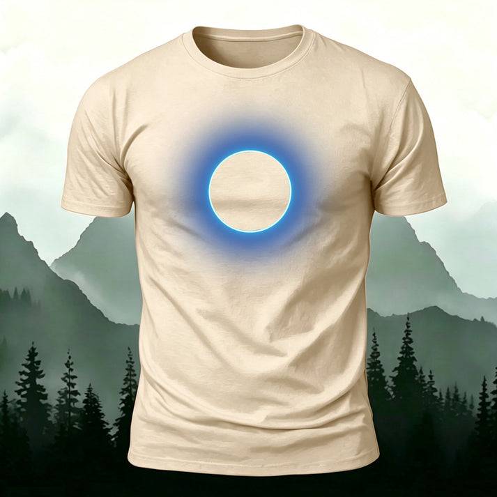 DTG Neon Blue Solar Eclipse Minimal Casual Tee
