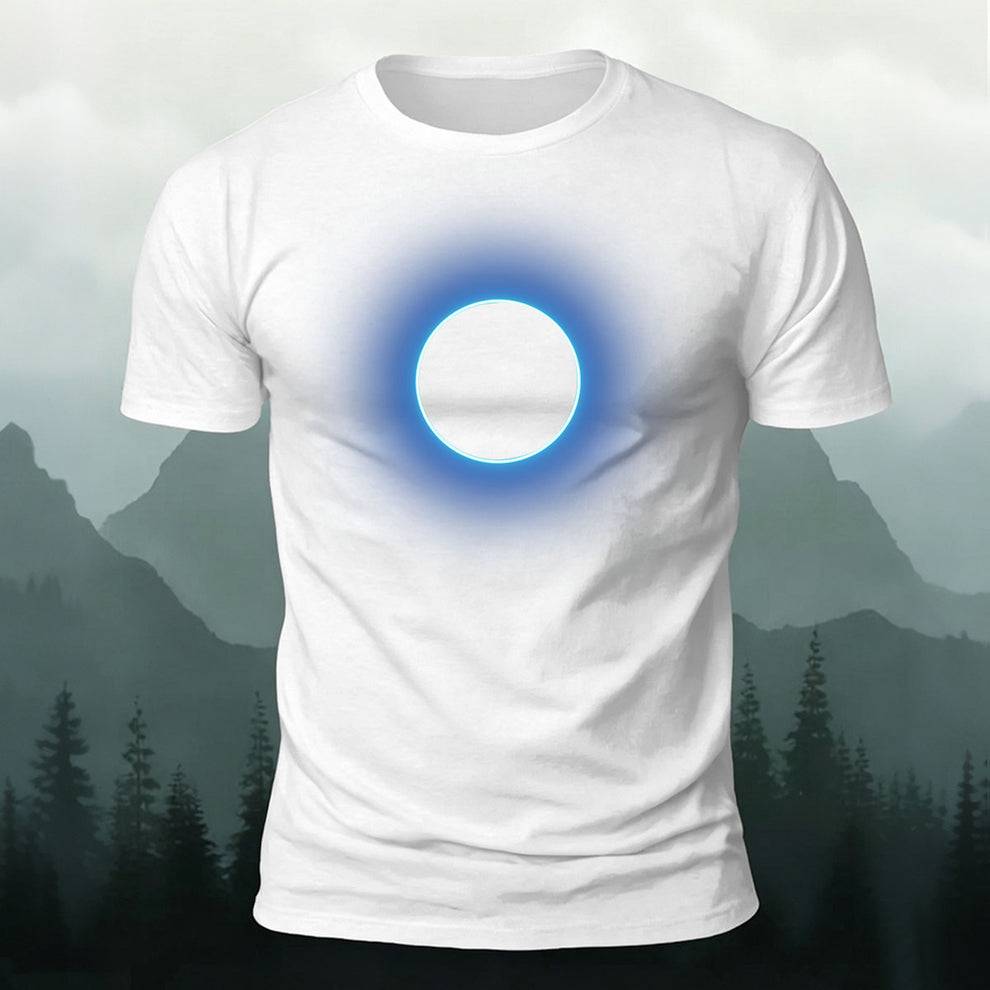 DTG Neon Blue Solar Eclipse Minimal Casual Tee
