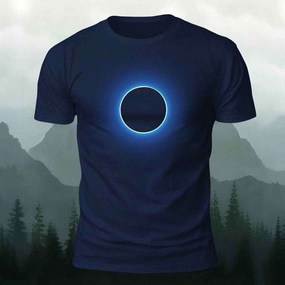 DTG Neon Blue Solar Eclipse Minimal Casual Tee