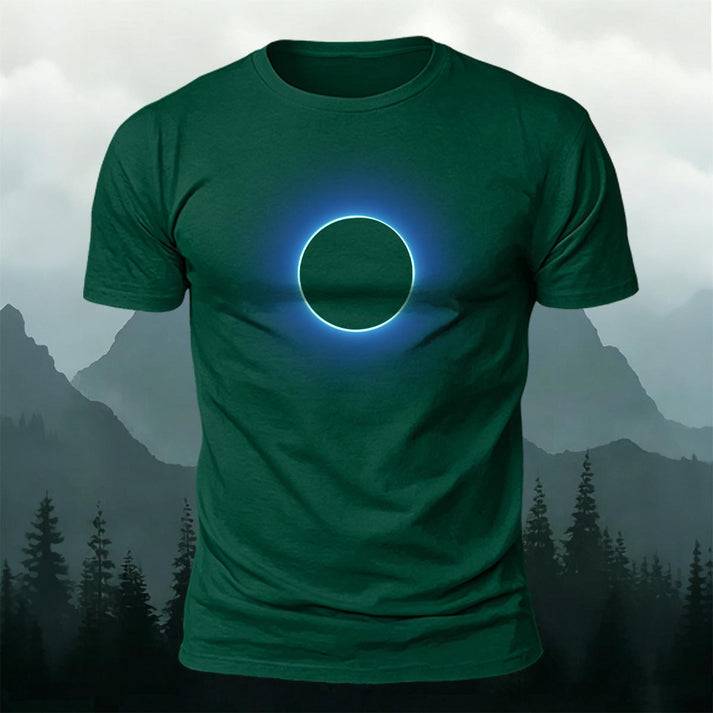 DTG Neon Blue Solar Eclipse Minimal Casual Tee