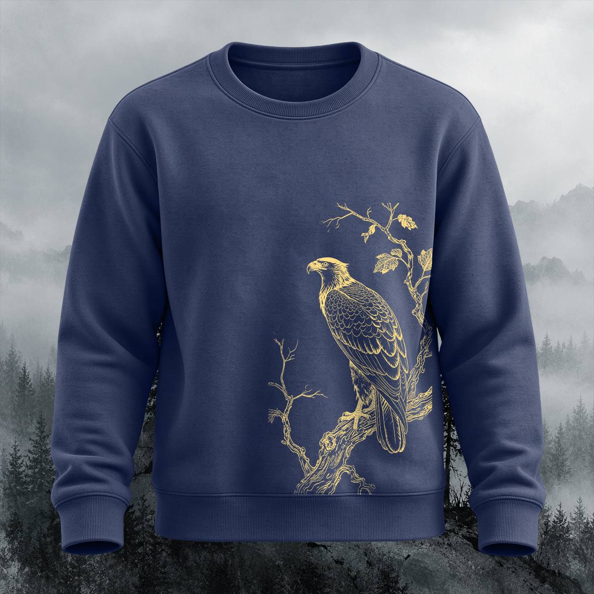 Bald Eagle Nature Casual Crewneck Sweatshirt