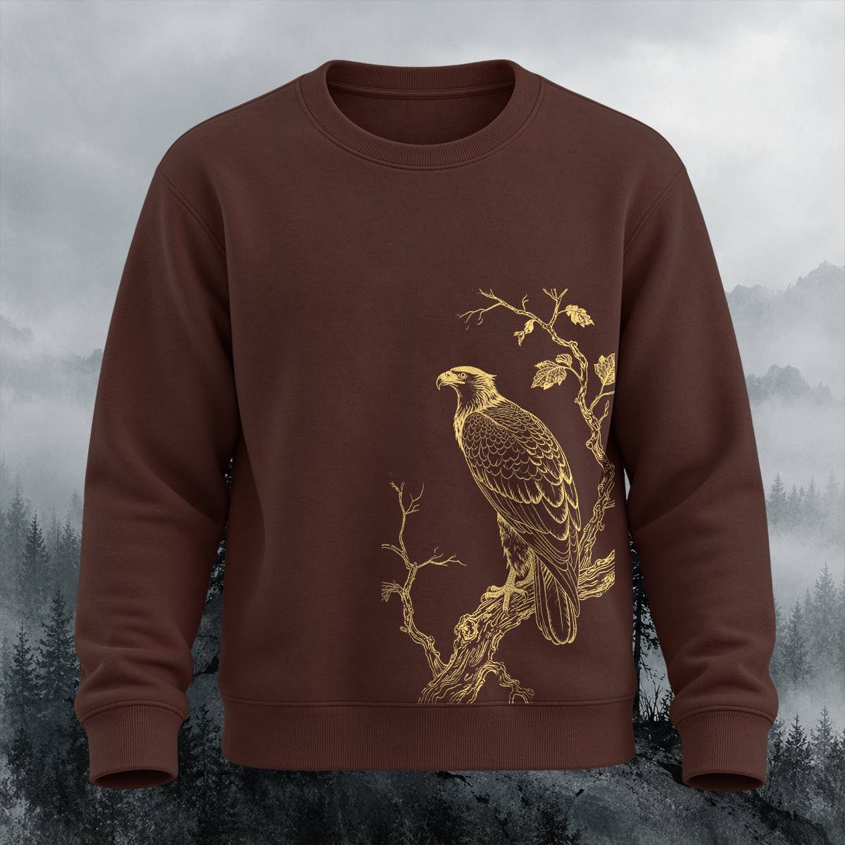 Bald Eagle Nature Casual Crewneck Sweatshirt