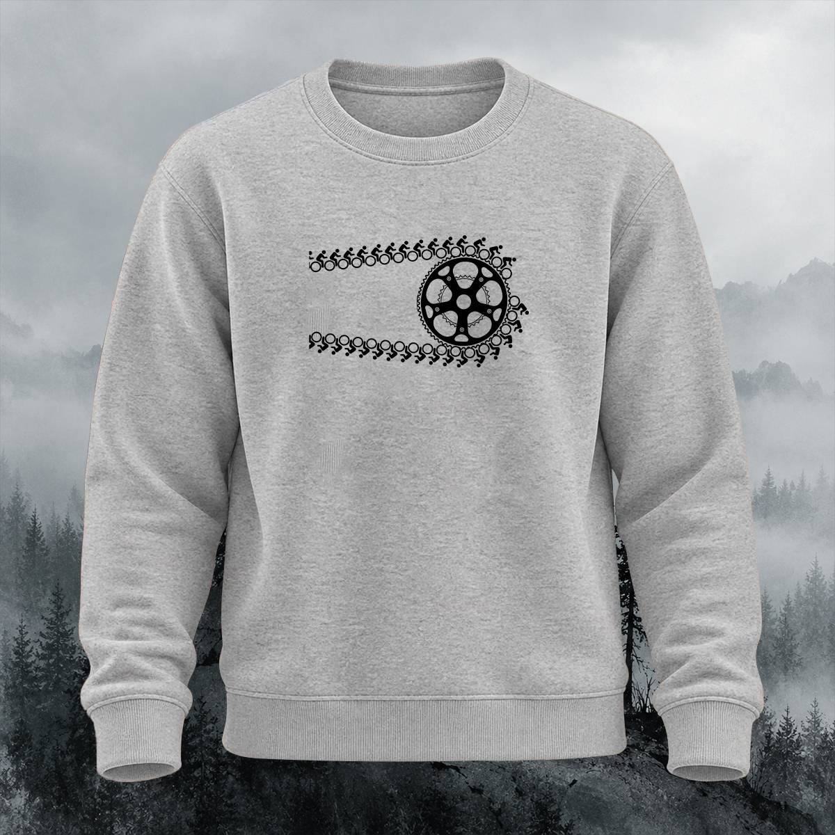 Ingenious Cycling Concept Artwork Crewneck Sweatshirt