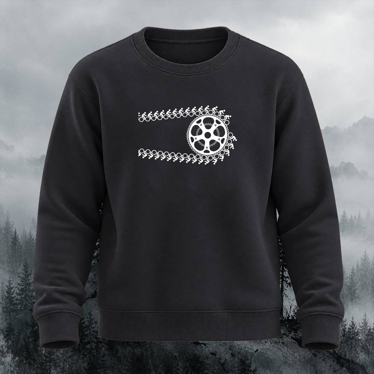 Ingenious Cycling Concept Artwork Crewneck Sweatshirt