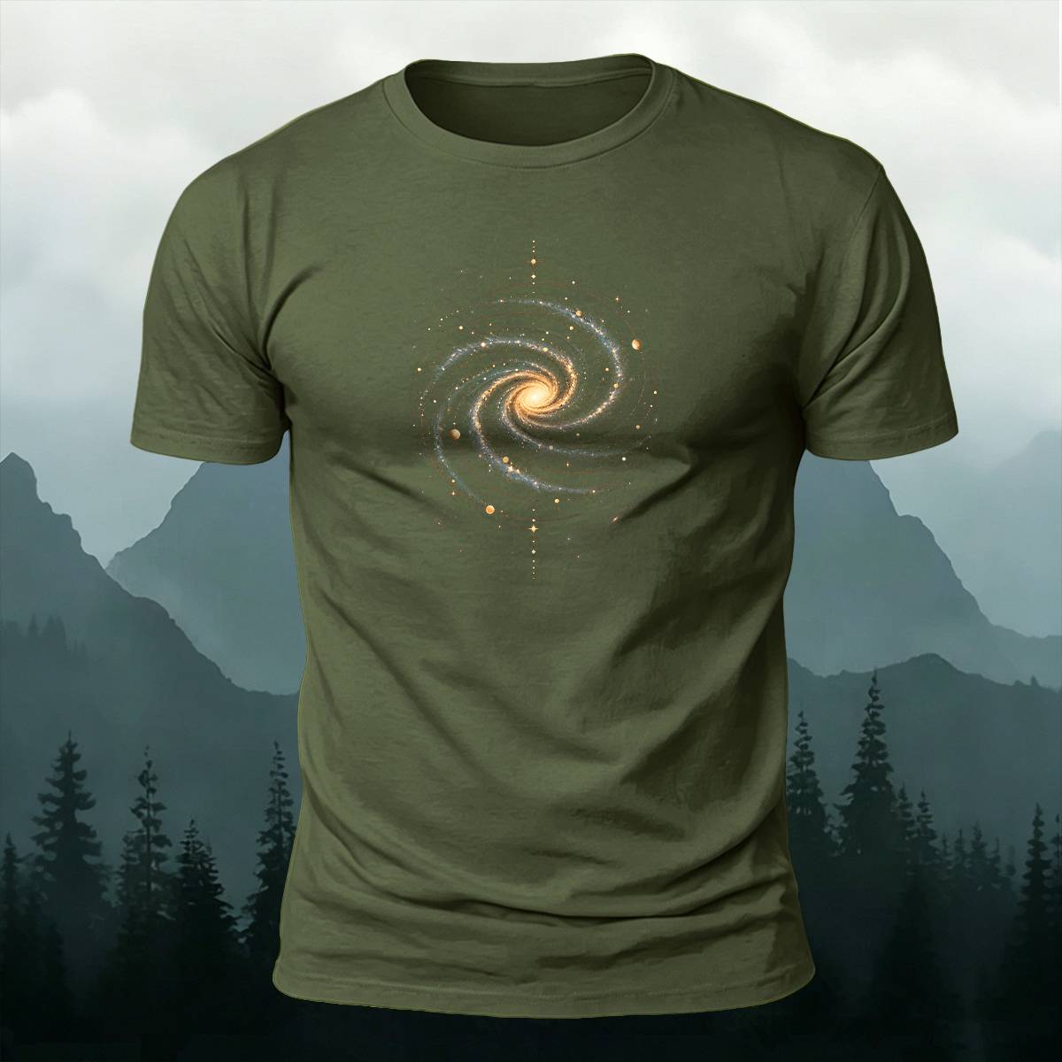 DTG Spiral Galaxy Cosmic Casual Crew Neck Tee