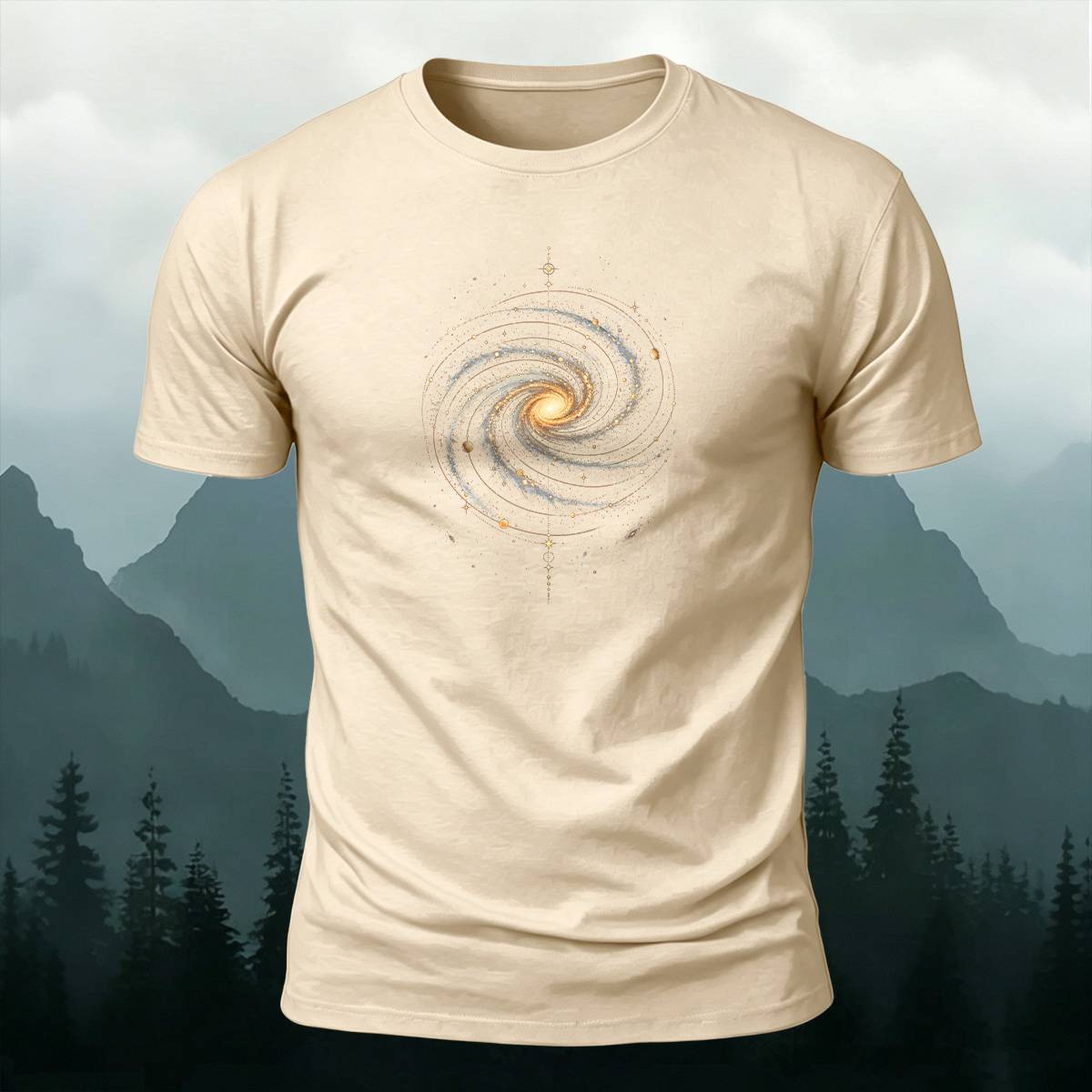 DTG Spiral Galaxy Cosmic Casual Crew Neck Tee