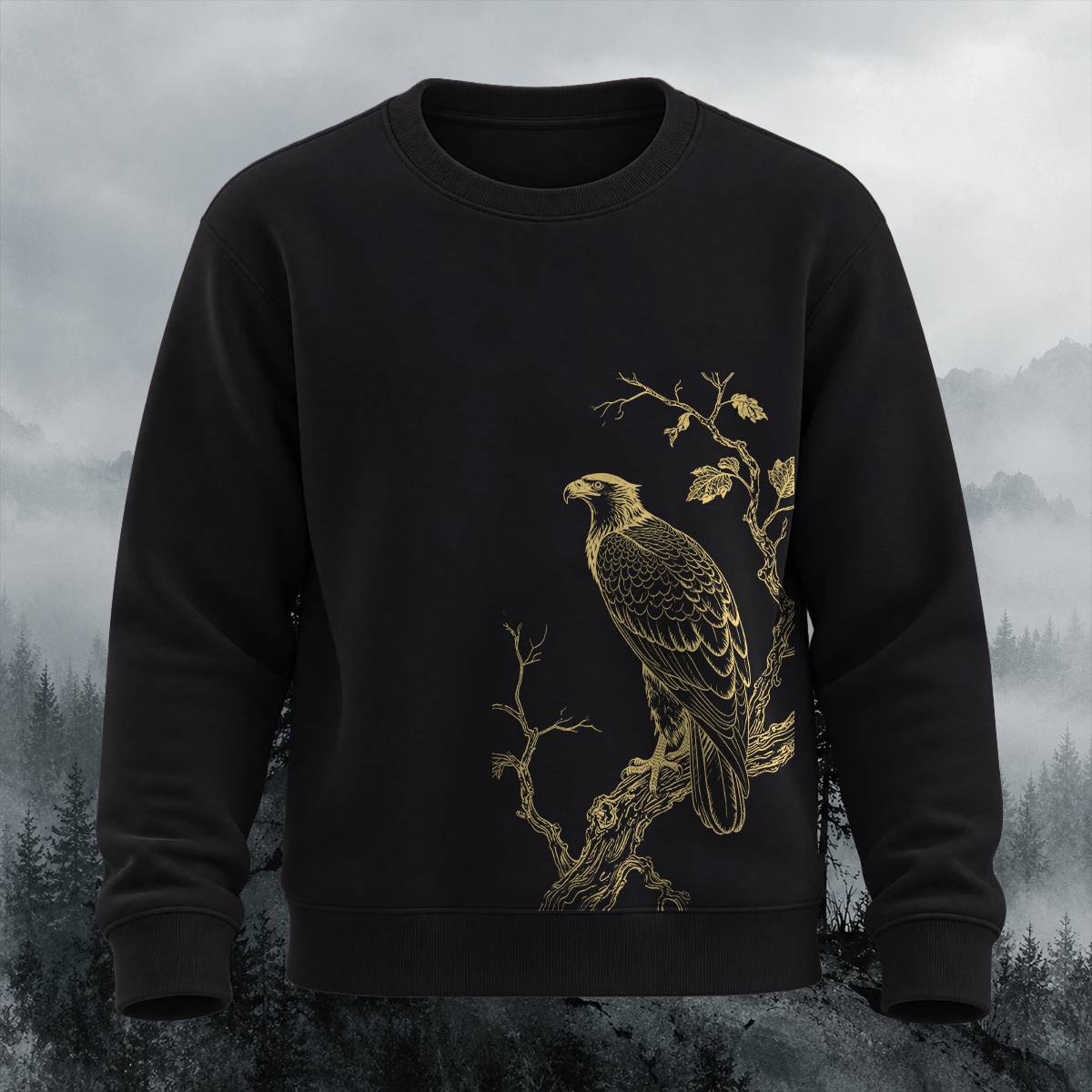 Bald Eagle Nature Casual Crewneck Sweatshirt
