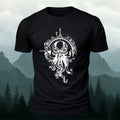 Premium Cotton Octopus Compass Art Casual Tee