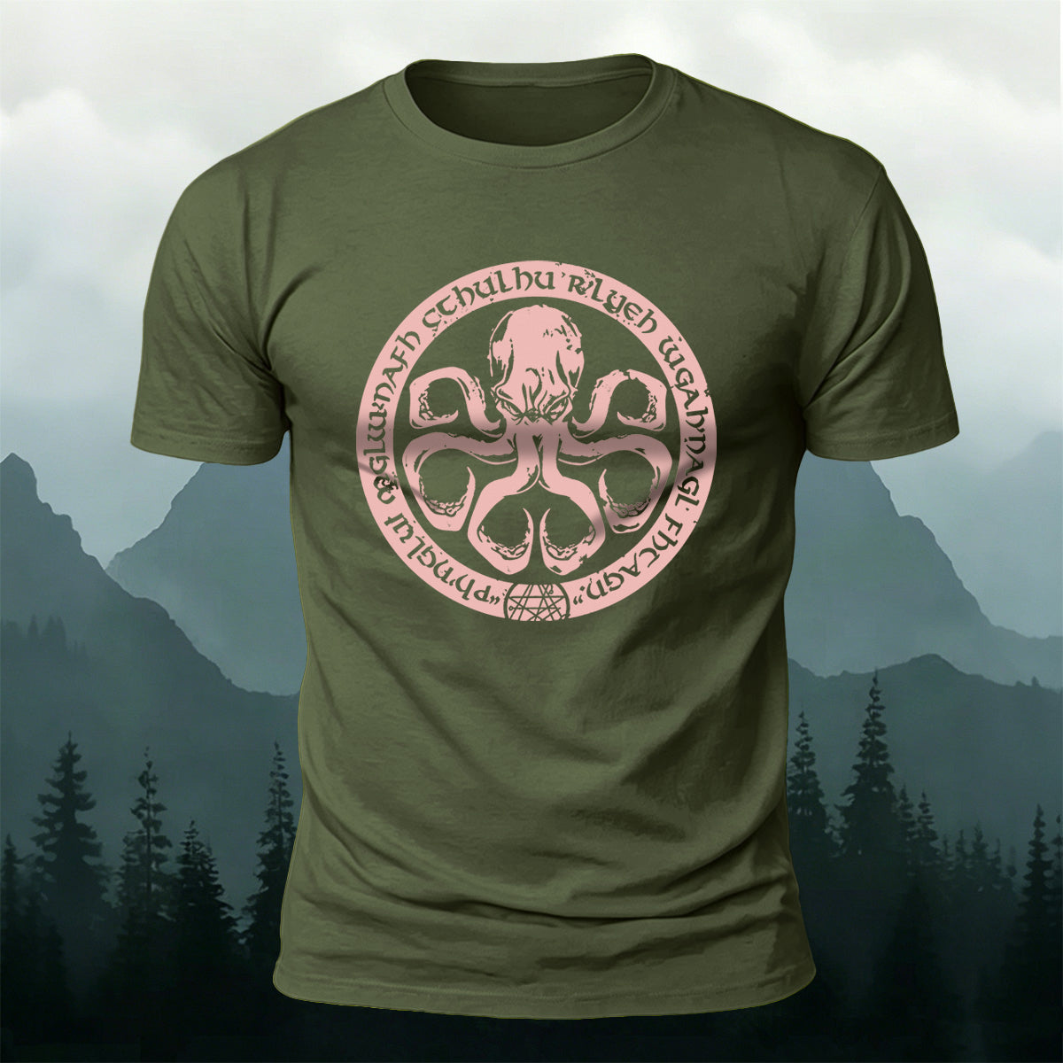 Premium Cotton Vintage Octopus Emblem Casual Tee