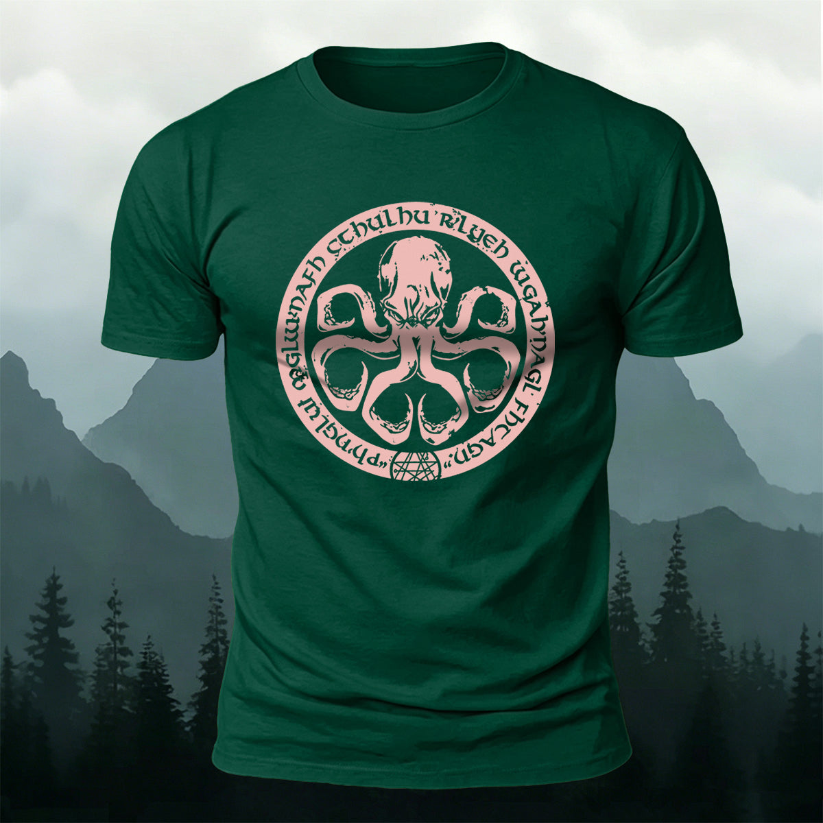 Premium Cotton Vintage Octopus Emblem Casual Tee