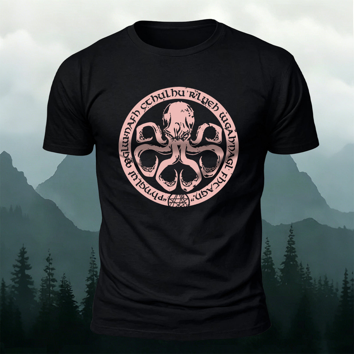 Premium Cotton Vintage Octopus Emblem Casual Tee