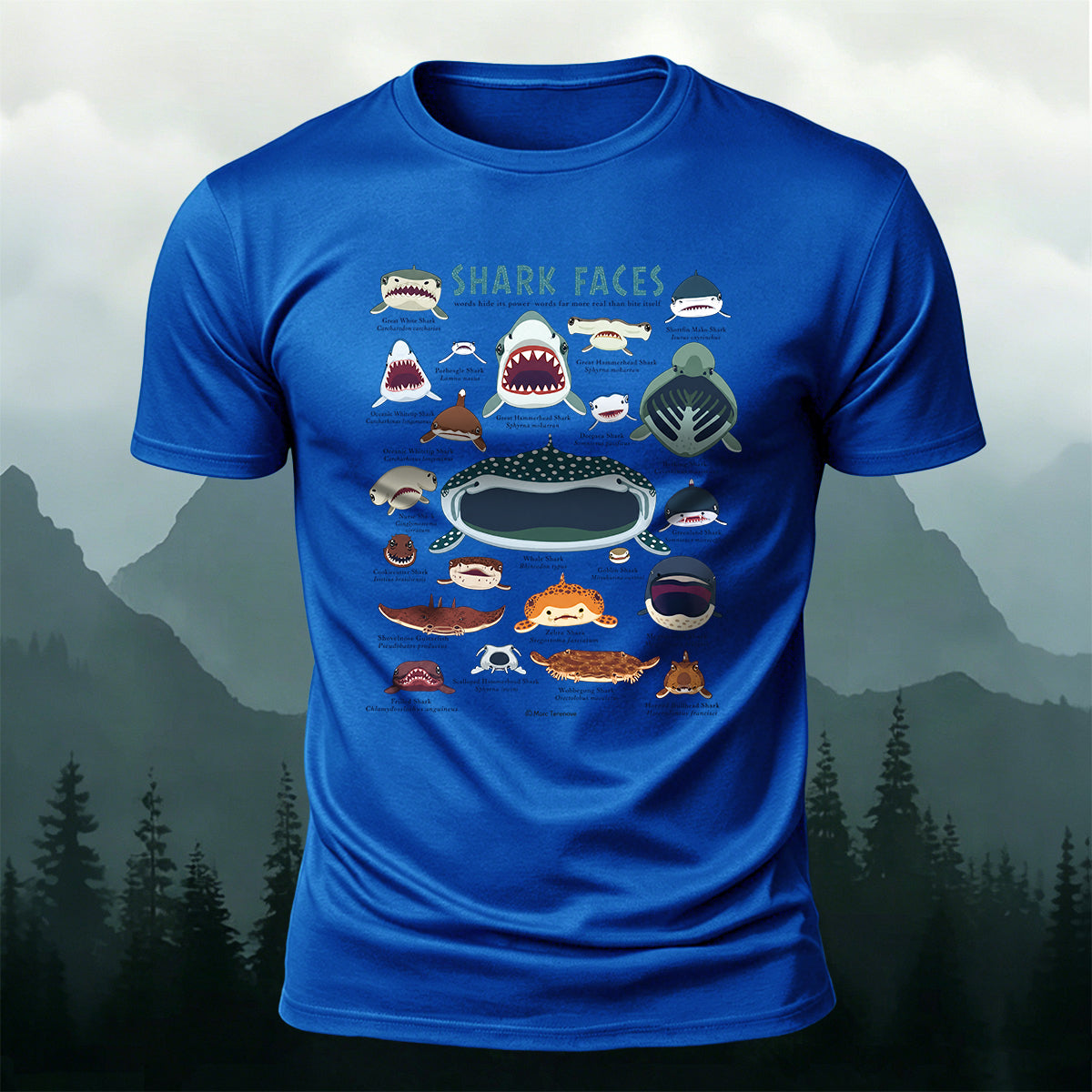 Premium Cotton Fun Ocean Animal Graphic Casual Tee