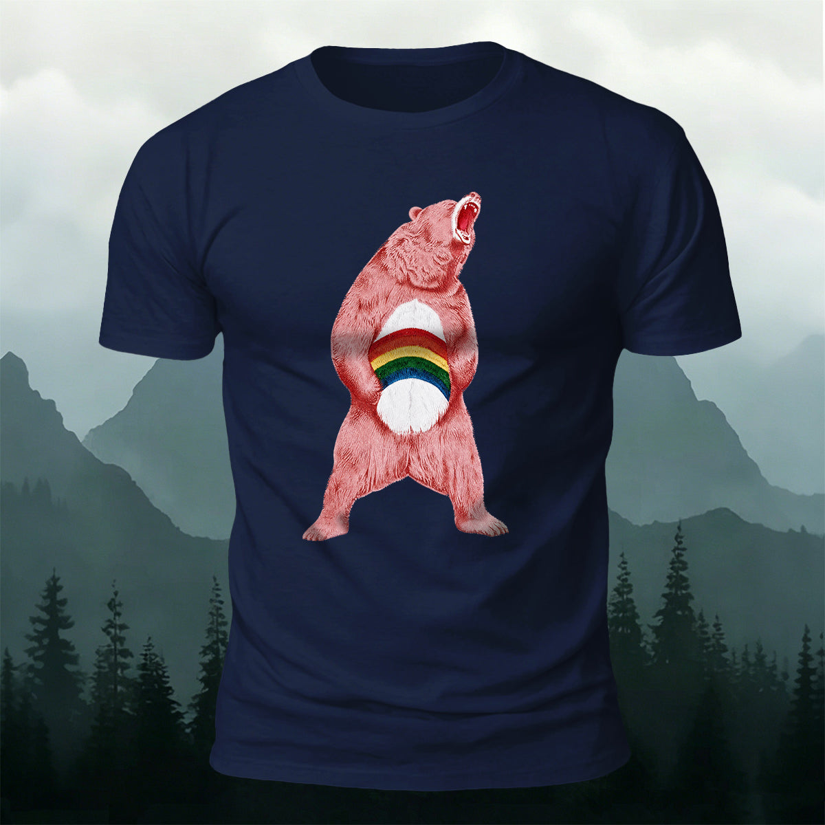 Pink Bear Fun Premium Cotton Casual Tee