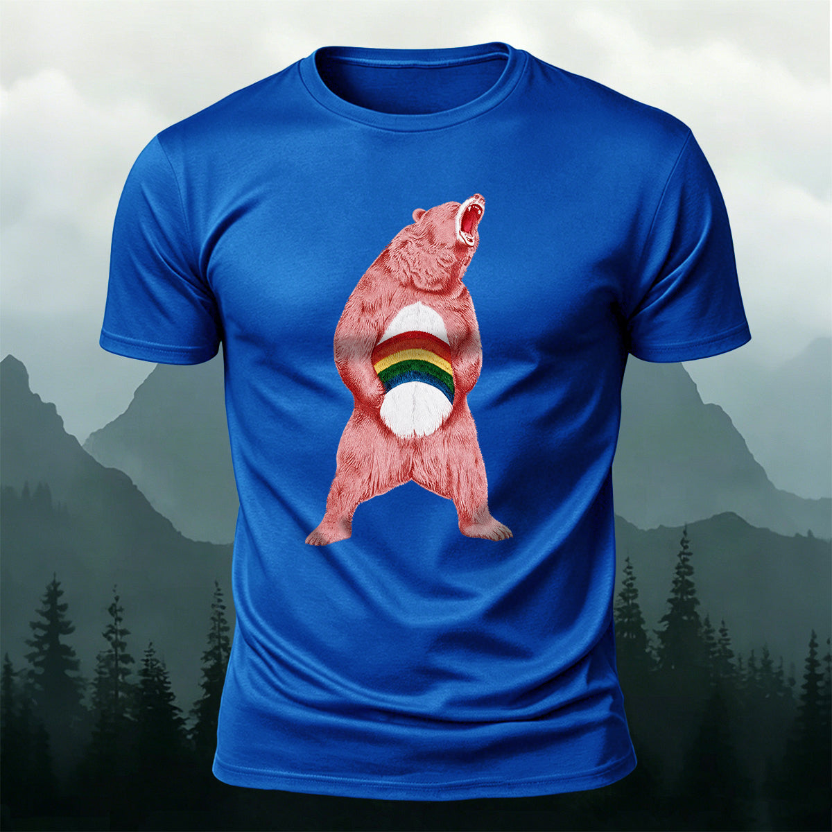 Pink Bear Fun Premium Cotton Casual Tee