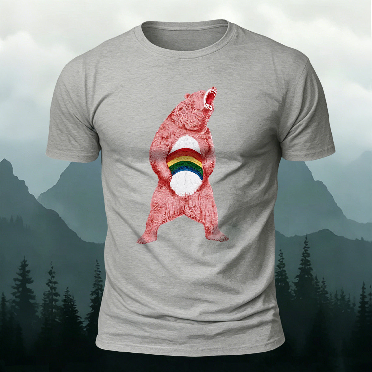 Pink Bear Fun Premium Cotton Casual Tee