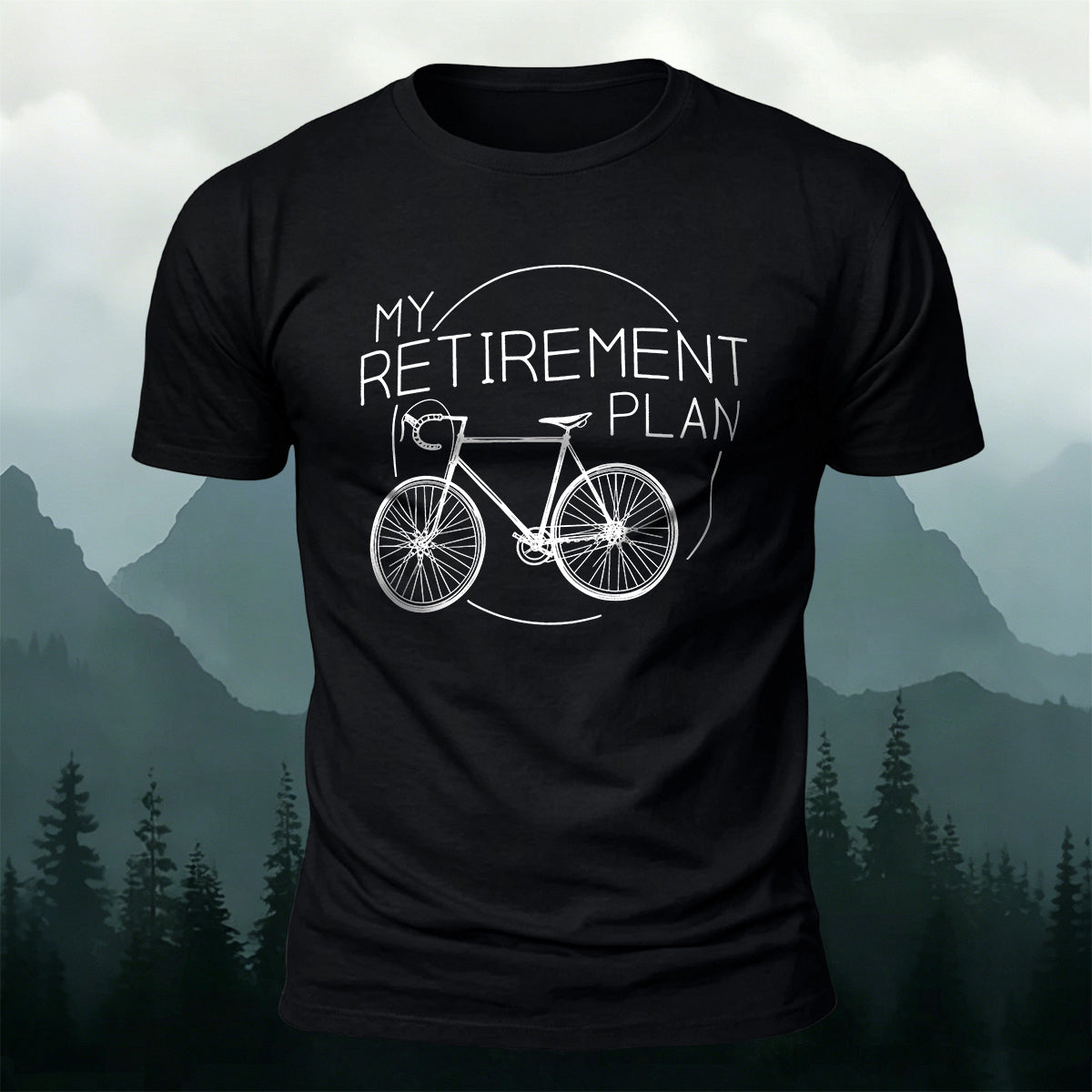 Funny Retirement Bicycle Premium Cotton Tee