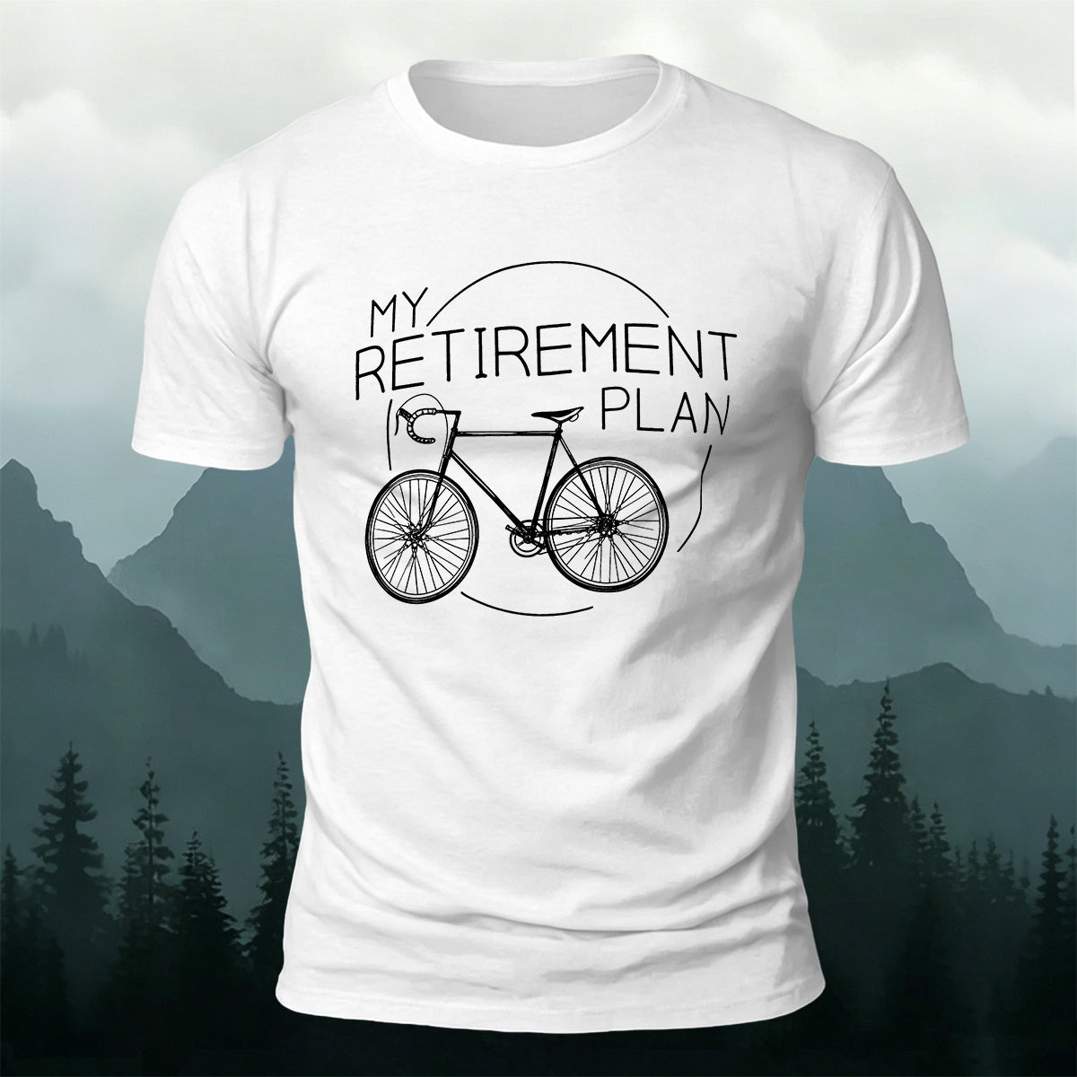 Funny Retirement Bicycle Premium Cotton Tee