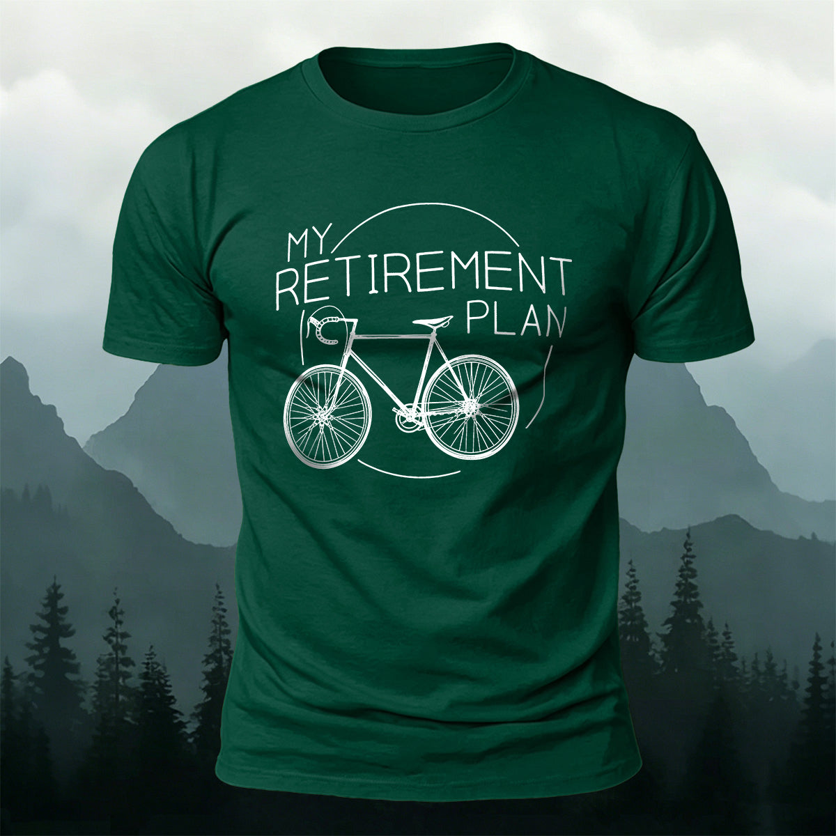 Funny Retirement Bicycle Premium Cotton Tee