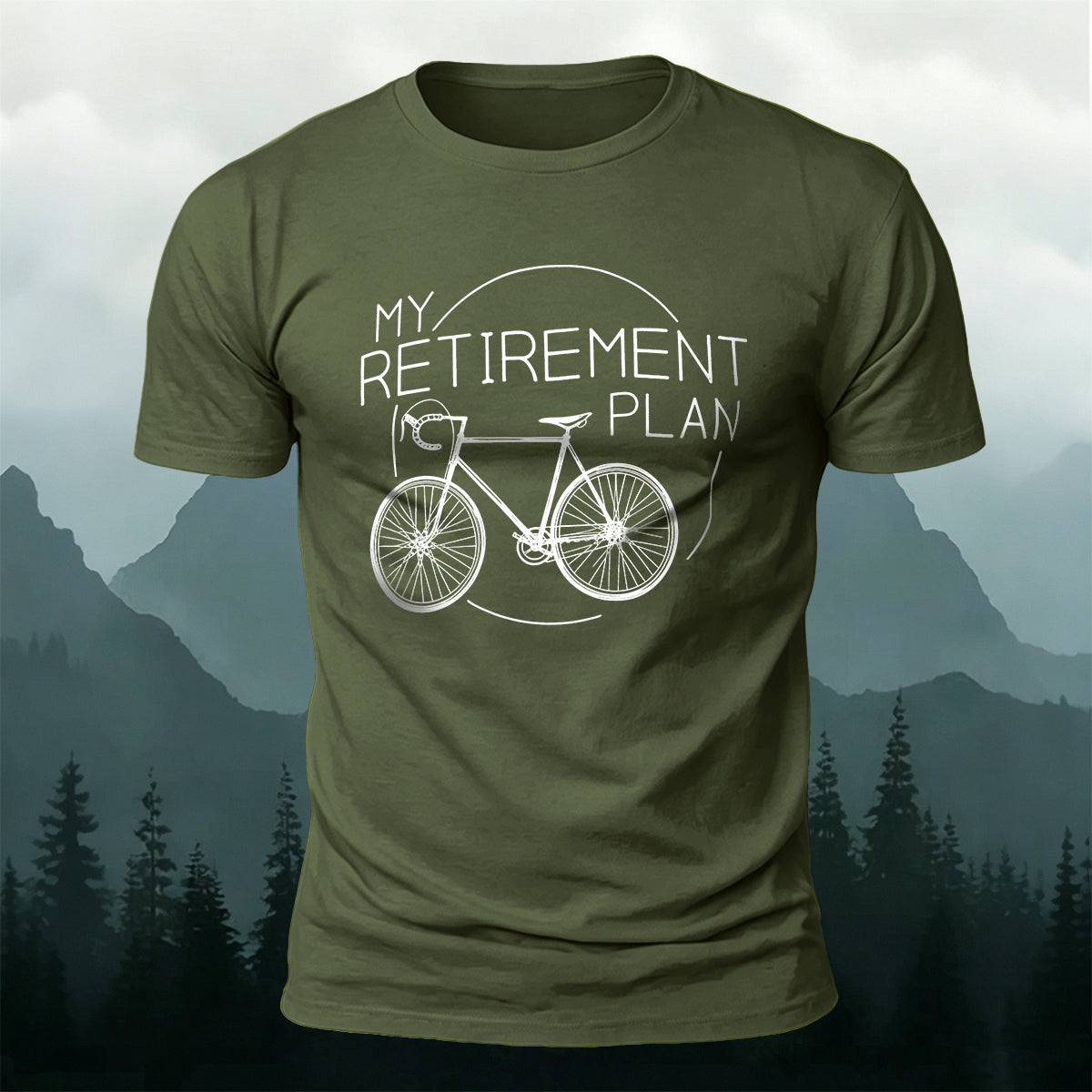 Funny Retirement Bicycle Premium Cotton Tee