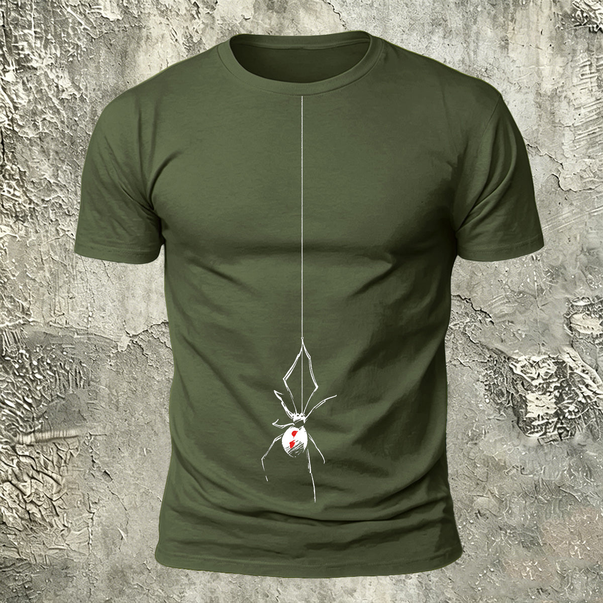 Minimalist Hanging Spider Premium Cotton Tee