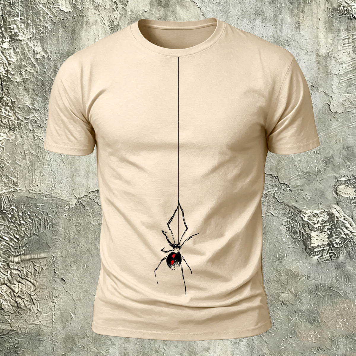 Minimalist Hanging Spider Premium Cotton Tee